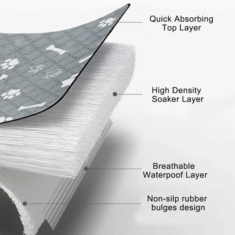 Tootoo Washable Pet Dog Cat Puppy Training Pee Reusable Pads Cushion Bed Absorbent Mat (120X180)