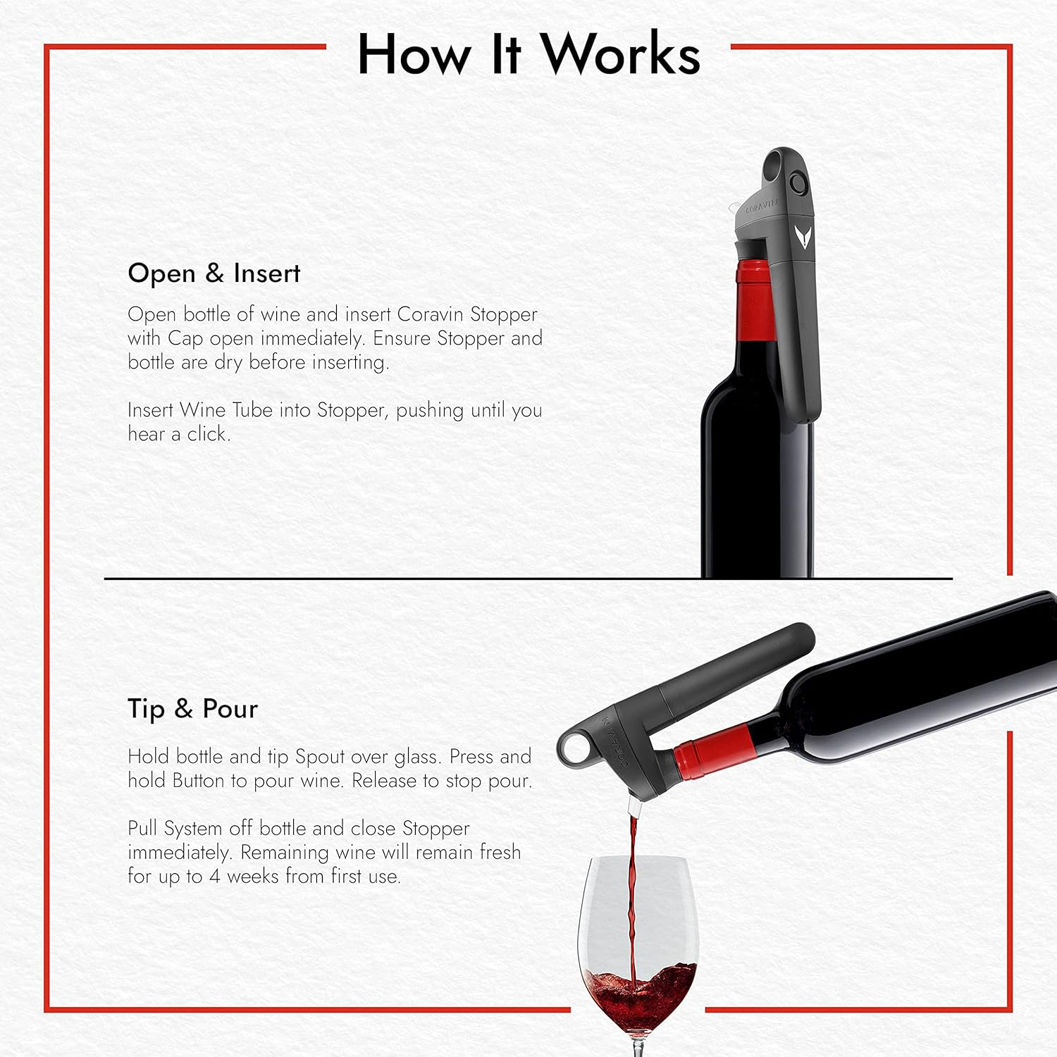 Coravin Pivot Stoppers 6 Pack, Black image number 1