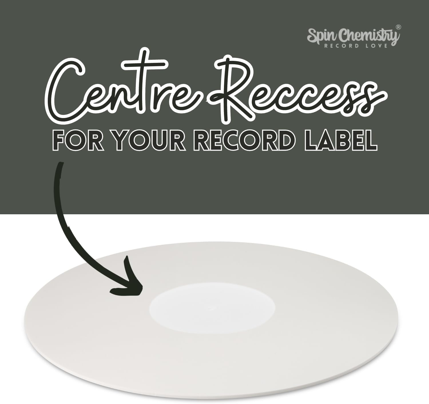 Acrylic Turntable Slipmat for Playing Vinyl Records (Sonic Snow)