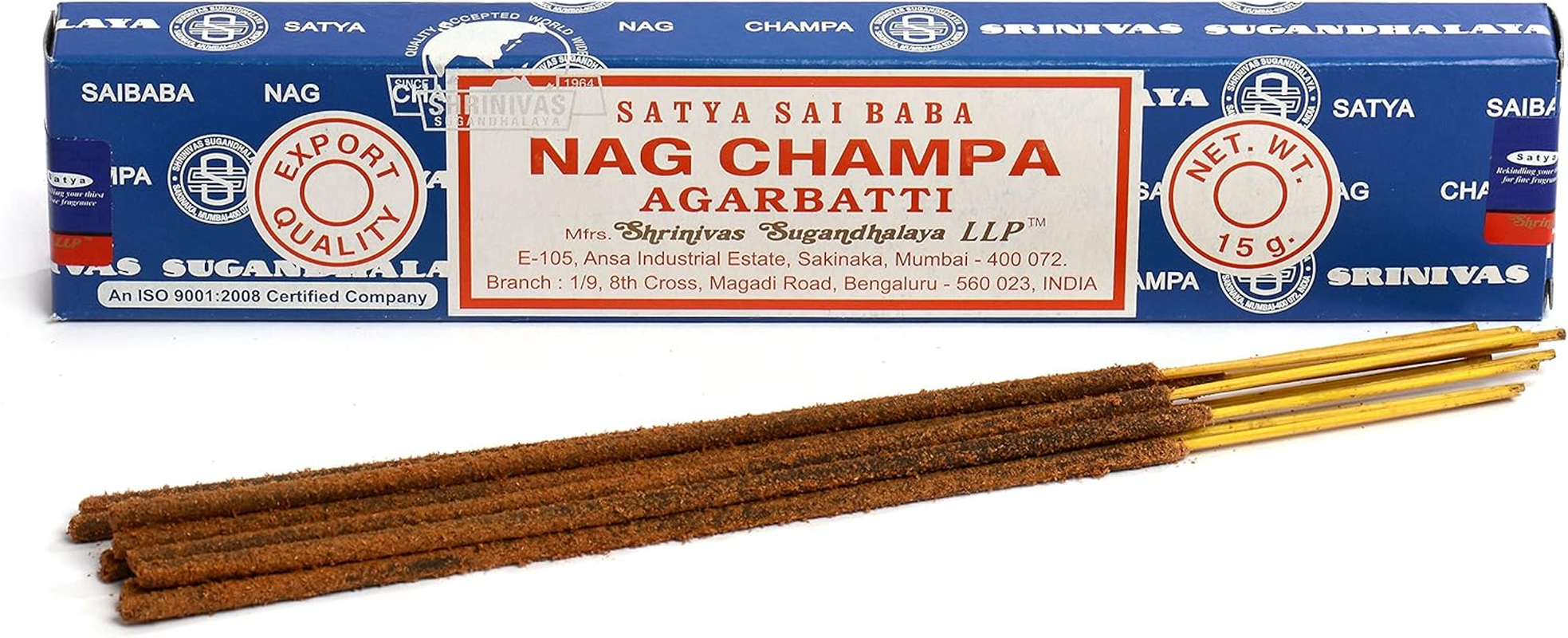 Satya Nag Champa Incense Sticks Agarbatti 15G, 3 Packs