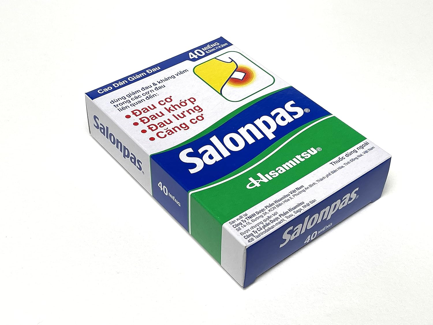 Salonpas Heat Patch 40 Patches Herbal Menthol Self Adhesive Medical Plaster Pain Relief Patch for Sore Muscles image number 3