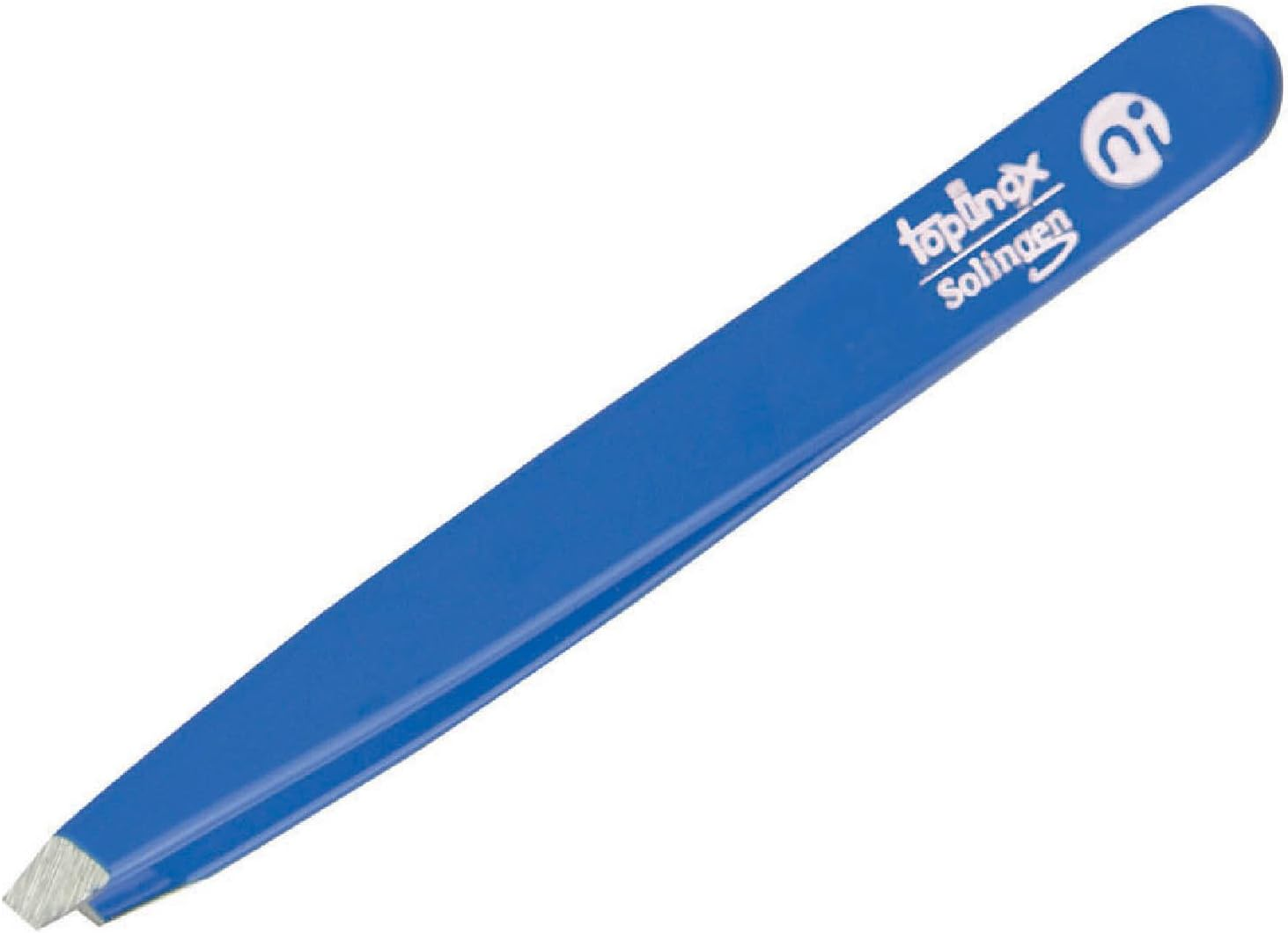 Niegeloh Solingen Slant Eyebrow Tweezers Blue - Made in Germany image number 1