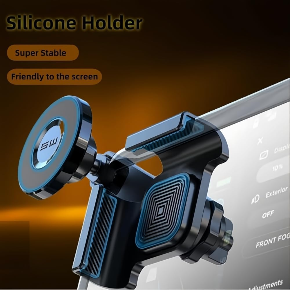 Magnetic Phone Holder for Tesla, Phone Mount Compatible with Magsafe Car Mount, Tesla Model 3/ Y/S/X,Iphone 15 14 13 12 & Magsafe Case image number 4