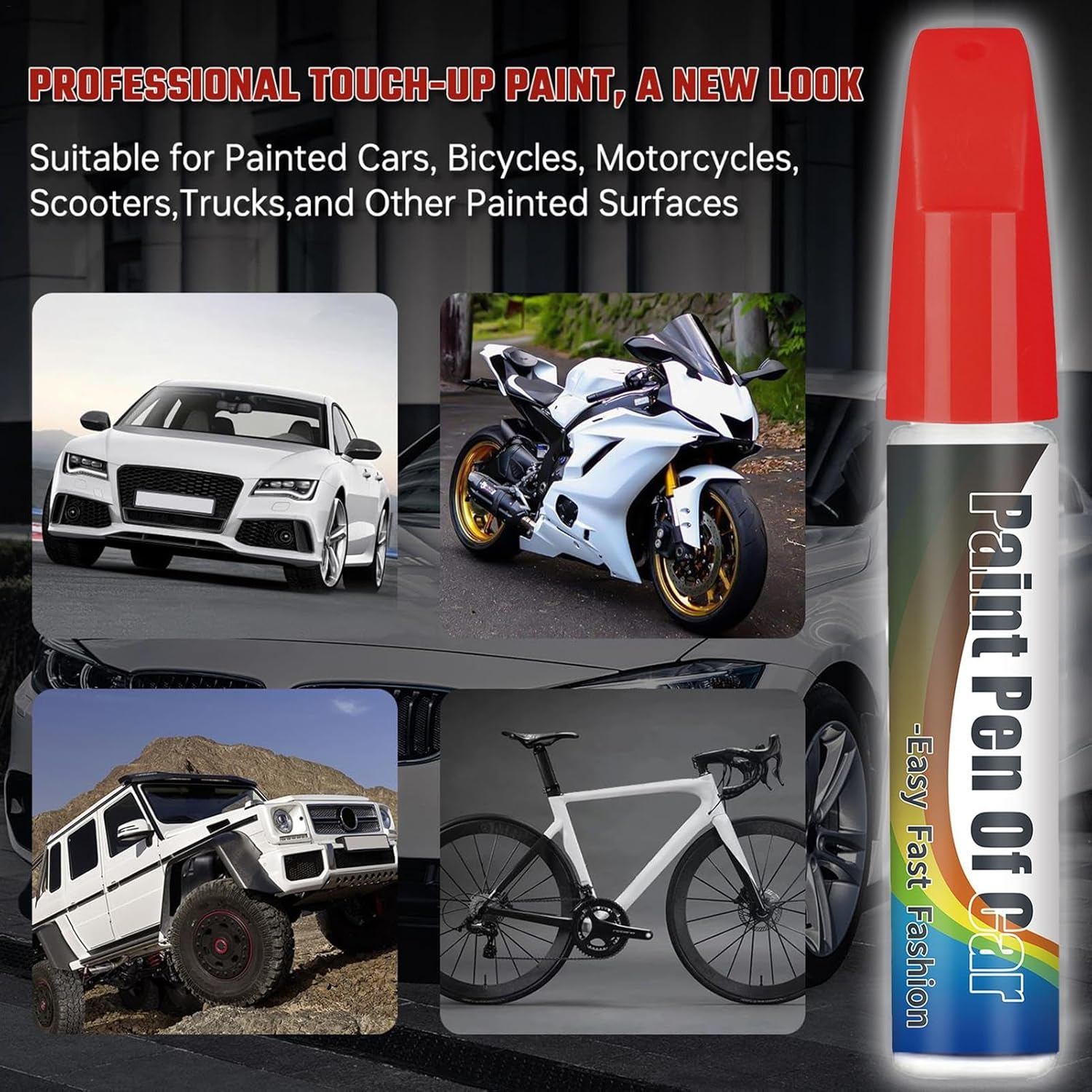 Auto Paint Repair Pen - 12Ml Waterproof Portable Auto Scratch Repair Pen,Multifunctional Car Accessories, Auto Paint Pen, Professional Vehicle Paint Repair Tool for Water Dirt image number 2