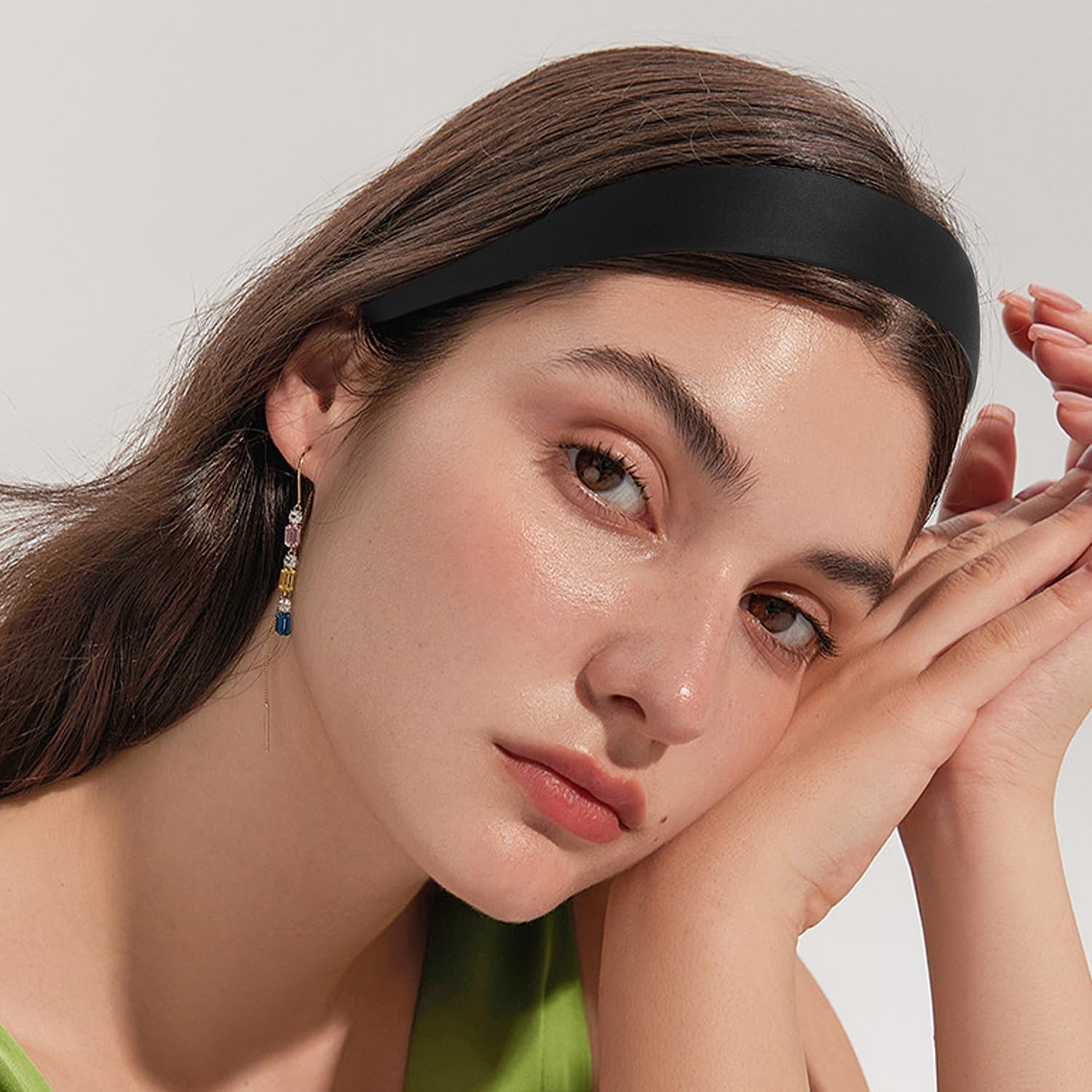 4 Pieces Black Headband, Solid Bang Decoration, Women'S Fashion Hair Accessories, Classic image number 2