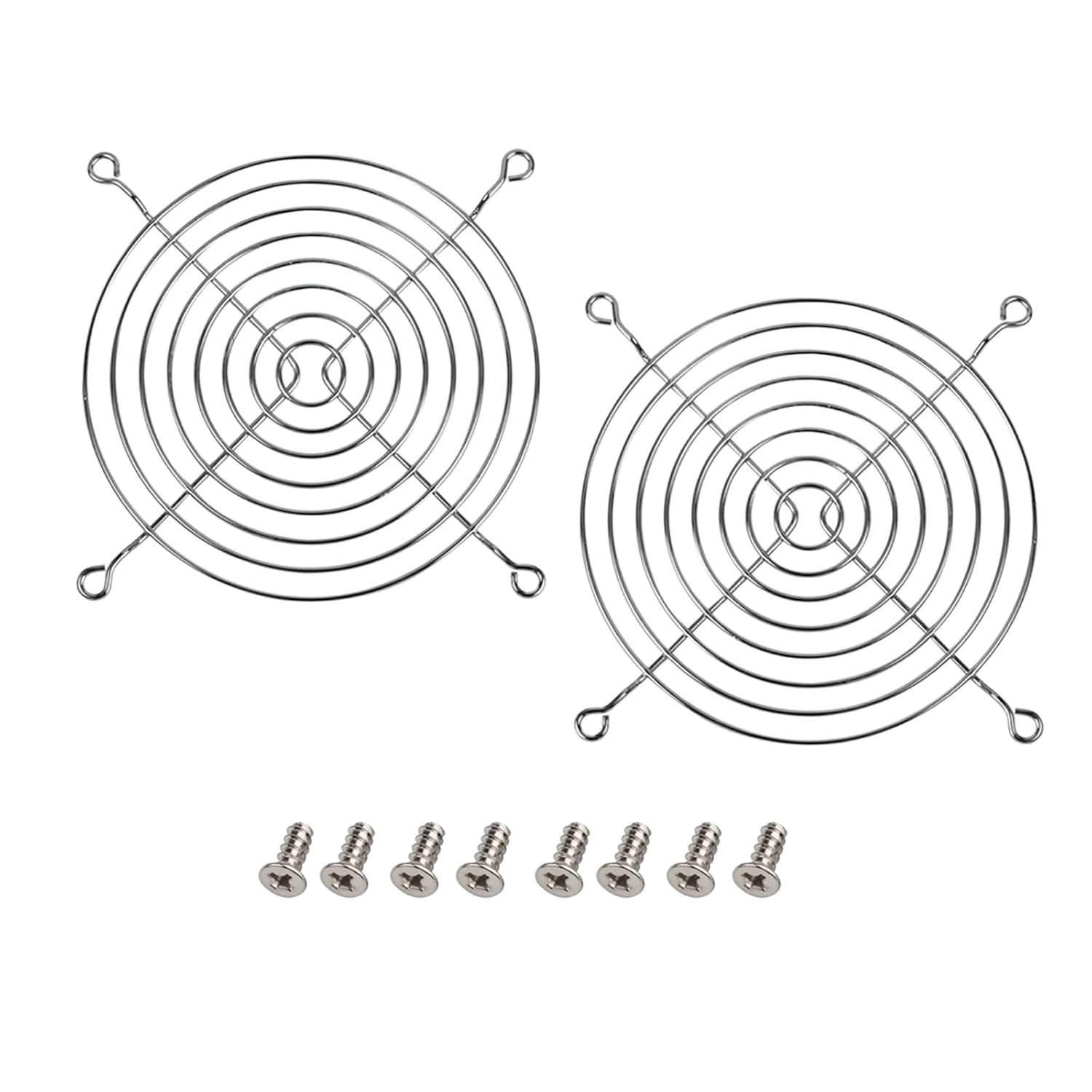 140Mm Grill, Metal Grill for 140Mmx140 Fans, Computer Cooling Fan Cover，Air Ventilation Protector Guard，2 Pcs image number 1