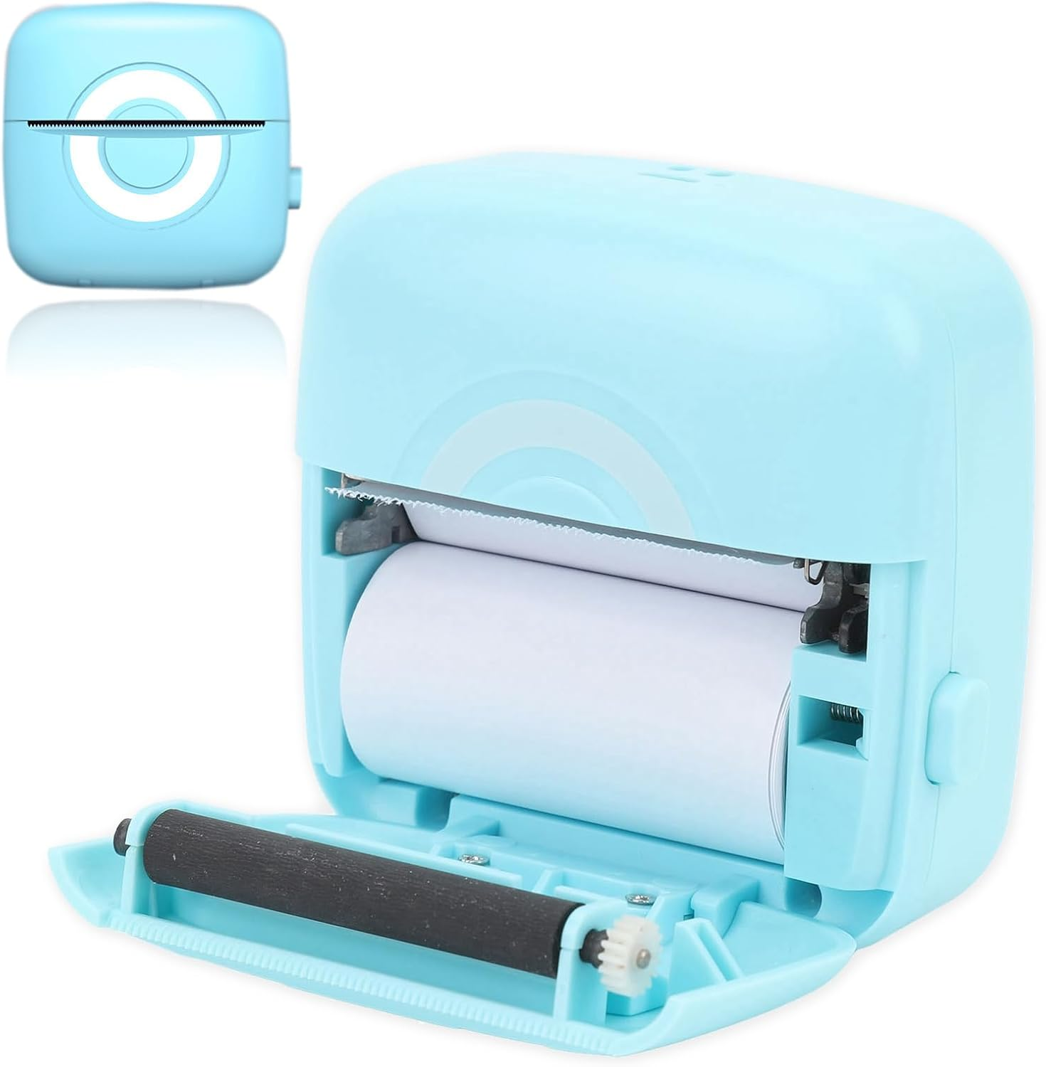 Pocket Thermal Printer, Portable Bluetooth Wireless Label Printer with APP (For Ios & Android) for Notes Journal Memo Photo Study for Kids Students (Pink)