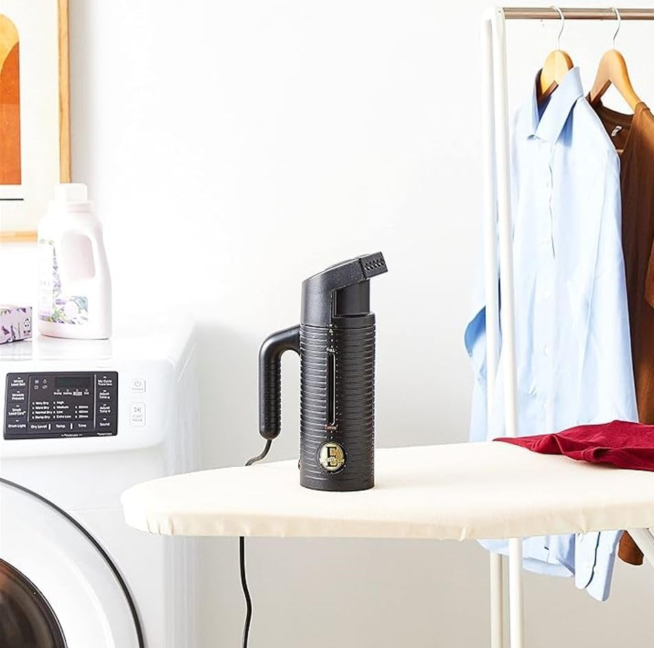 Jiffy ESTEAM Handheld Travel Clothing Steamer &ndash; 600W, 15-Minute Steam Time, Compact & Lightweight &ndash; Black, Made in the USA image number 4