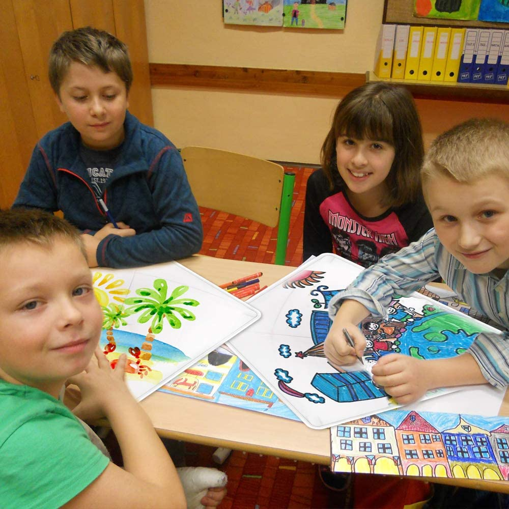 Mint'S Colorful Life DIY Kites for Kids Kite Making Kit Bulk, Decorating Coloring Kite Party Pack,White Diamond Kite Kits (6 Pack)