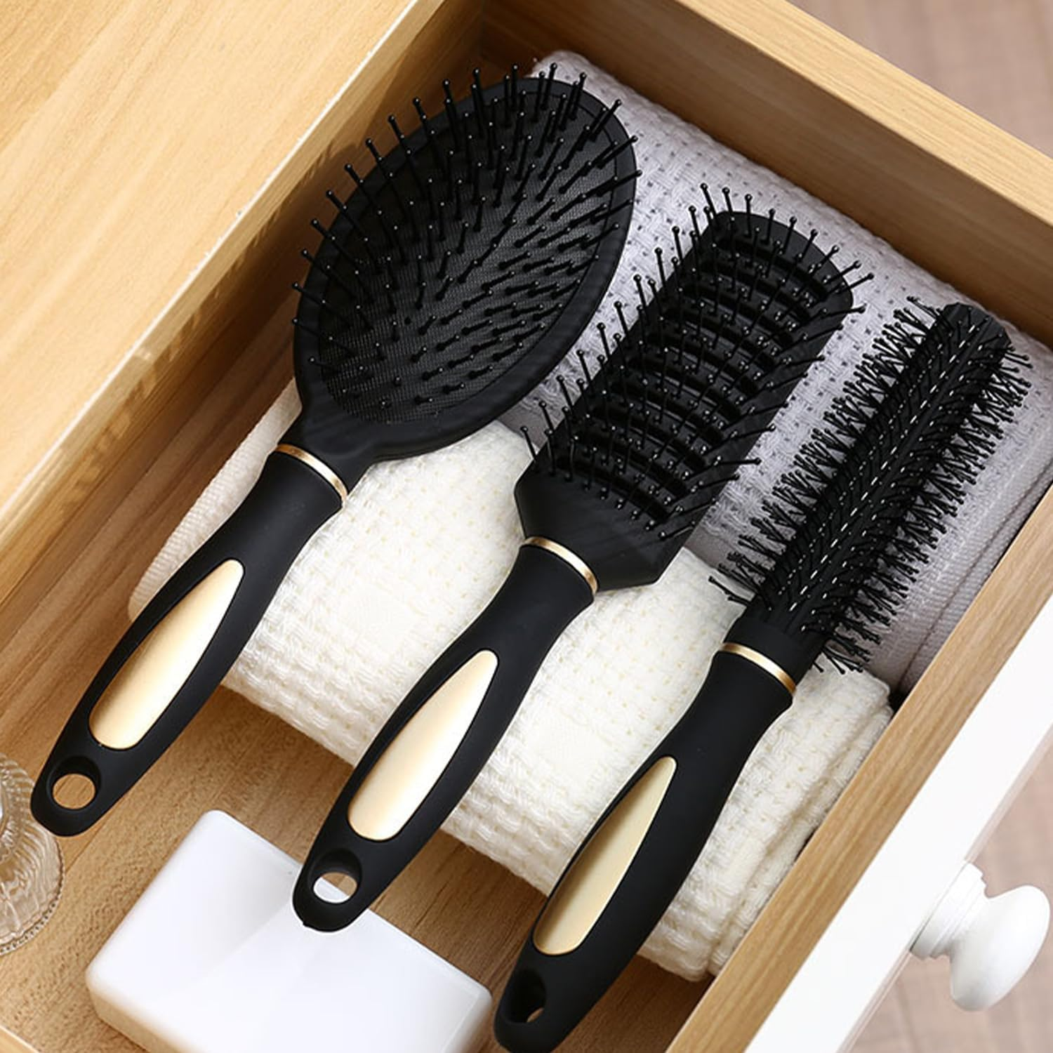 3 Pieces Curly Hair Comb, Air Cushion Massage Comb, Hair Styling Tools, Plastic Hair Comb image number 2