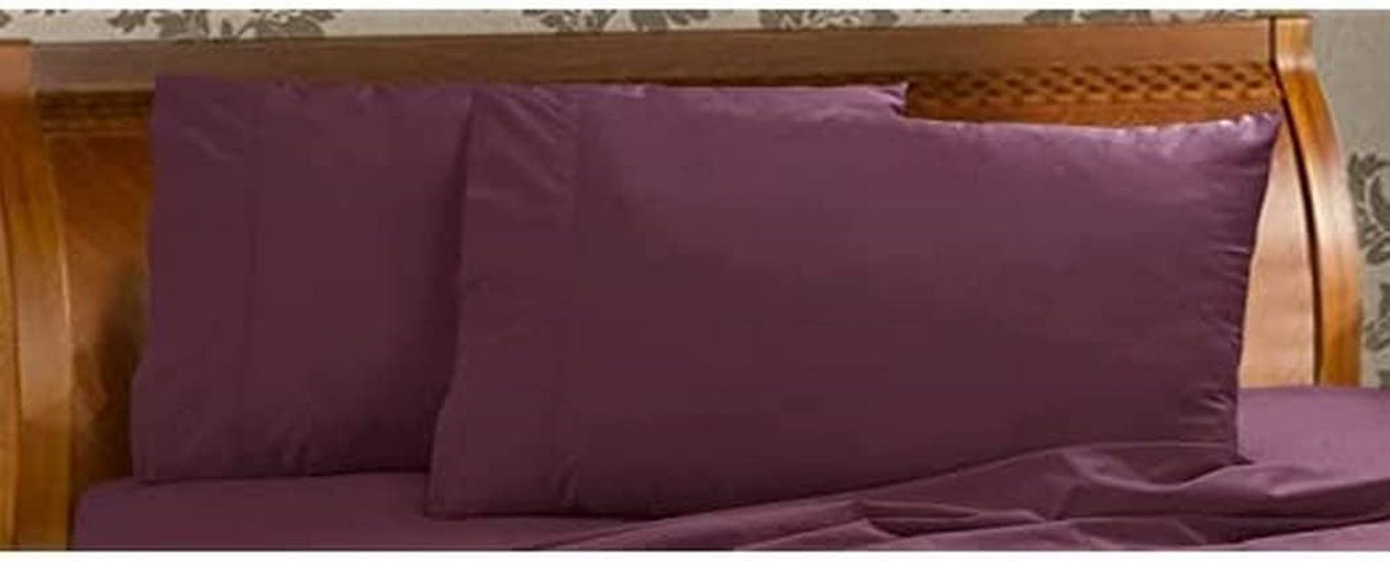 Kingdom 200 Thread Count 50 Cotton/50 Polyester Percale Sheet Set, Double, Burgundy