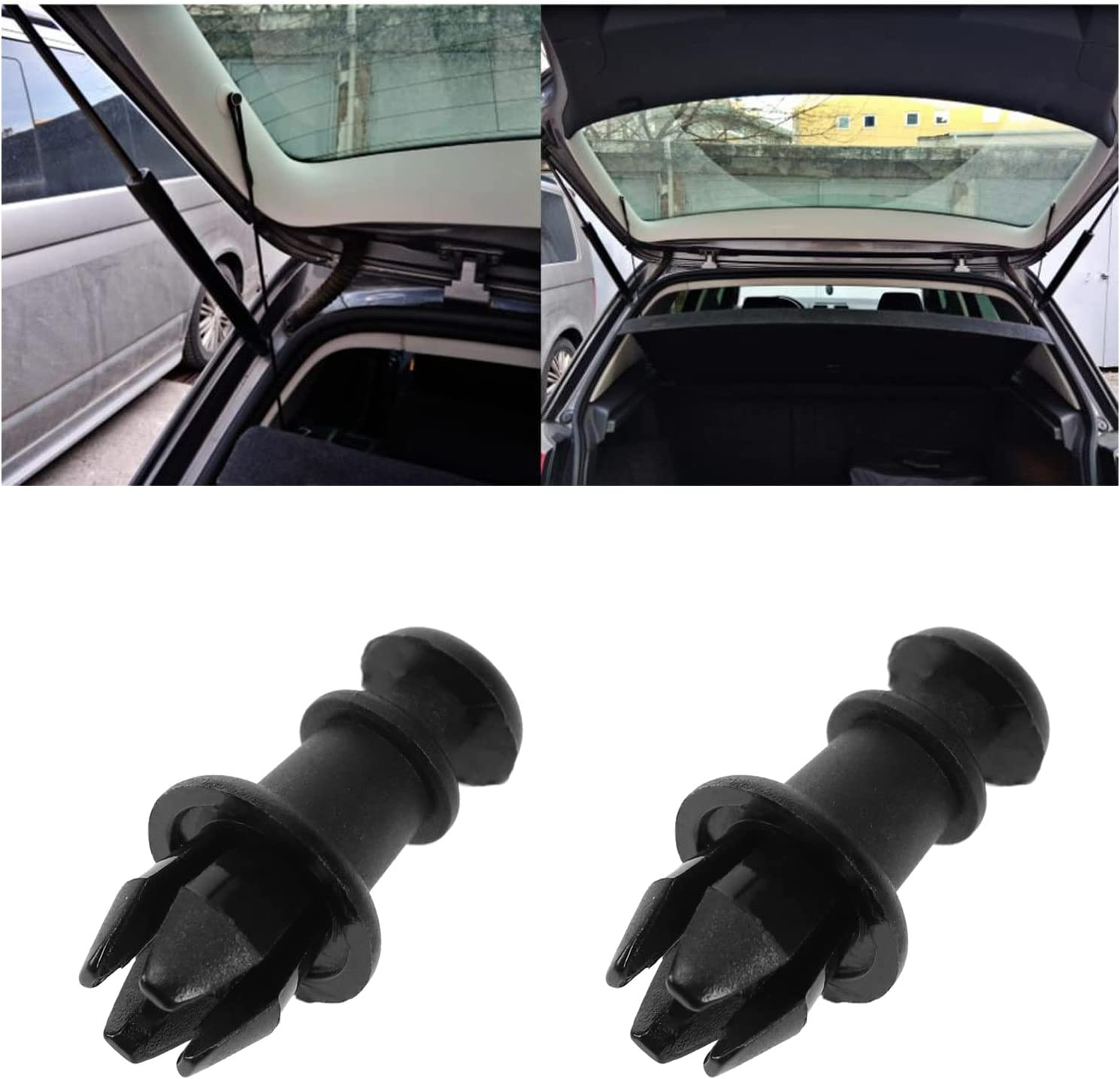 The Lord of the Tools 4PCS Car Boot Parcel Shelf Clips Pins 1M6867574A Compatible with Q5 SQ5 8R MK1 A3 S3 8P A3 S3 8V Q2 Q3 Boot Parcel Shelf String Clips Hook Holder image number 1