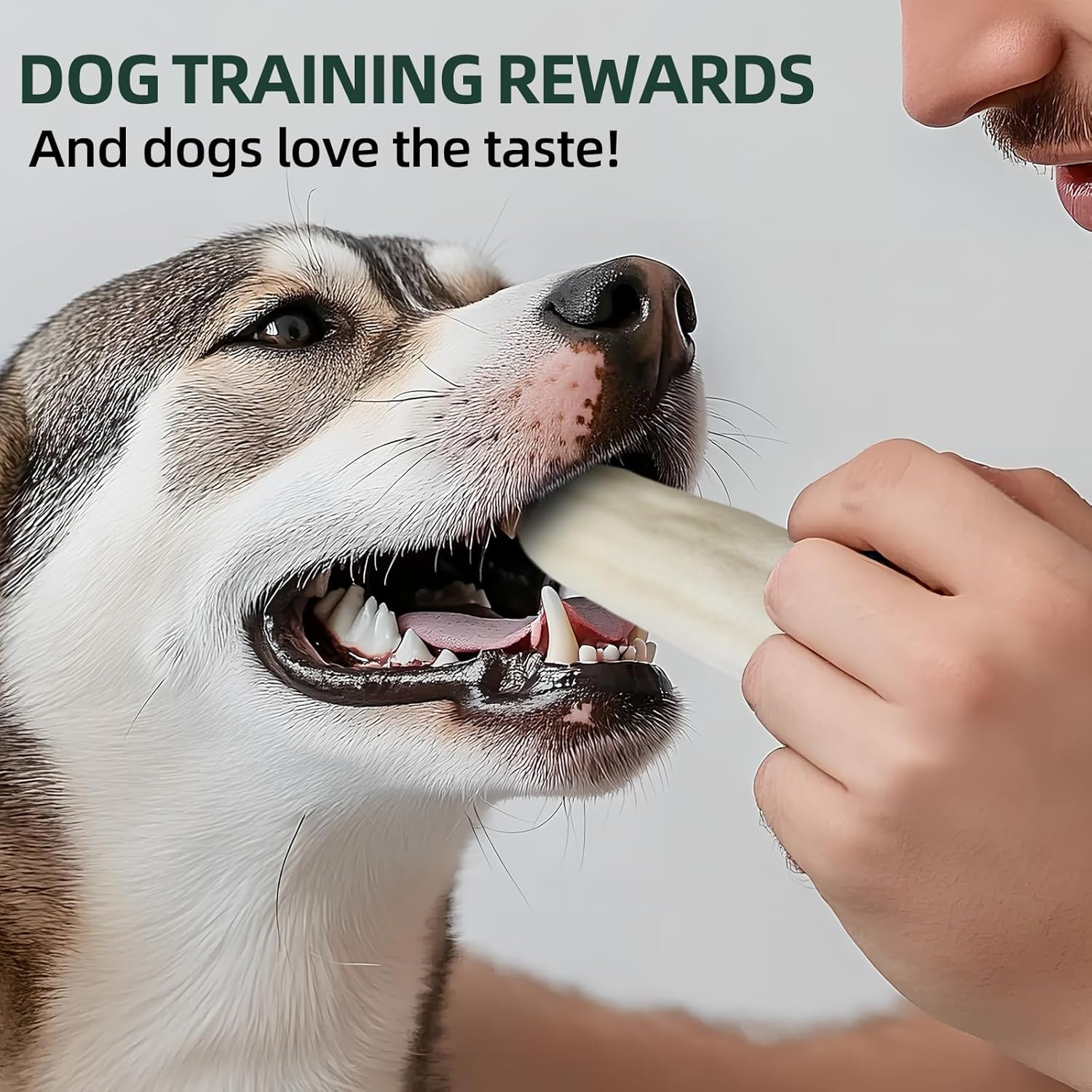 Dog Rawhide Rolls,Long Lasting Dog Rawhide Free Chews for Aggressive Chewers,5-6 Inch Single Ingredient Dog Rawhide Bones for Midium Large Dogs (8 Count (Pack of 1)) image number 3