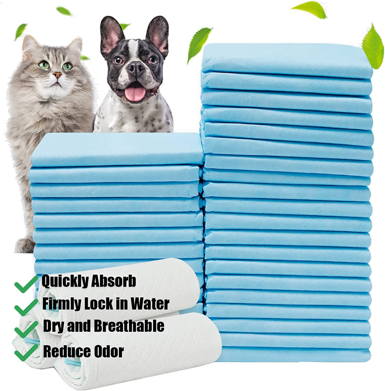 Dog Disposable Training Pad 60X60Cm-100 Count |Large Puppy Pee Training Pads Super Absorbent & Leak-Proof | Disposable Pet Piddle and Potty Pads for Puppies | Dogs | Doggie (60X60P100) image number 1