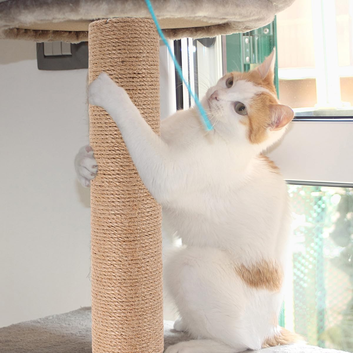 Homoyoyo 2Pcs 40Cm Sisal Cat Scratching Post Replacement Poles for Cat Tree DIY Accessories Small Sturdy Scratch Refill for Indoor Claw Health image number 1