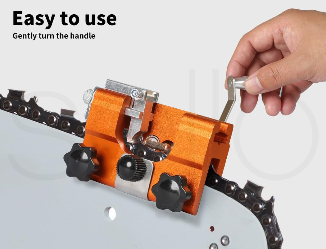 Traderight Portable Chainsaw Sharpener Jigs with 5 Grinding Head Tool Chain Saw Sharpening Kit image number 6