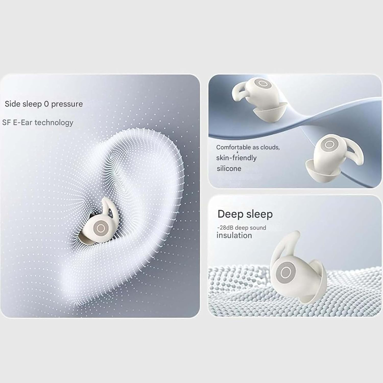 Noora Sleep Earbuds, Snoozepods Pro - Bluetooth Sleepbuds, Noorasleep Snoozepods Pro, Comfortable Snugly with a Smart Case, Micro Sleep Earbuds for Side Sleepers (White) image number 2