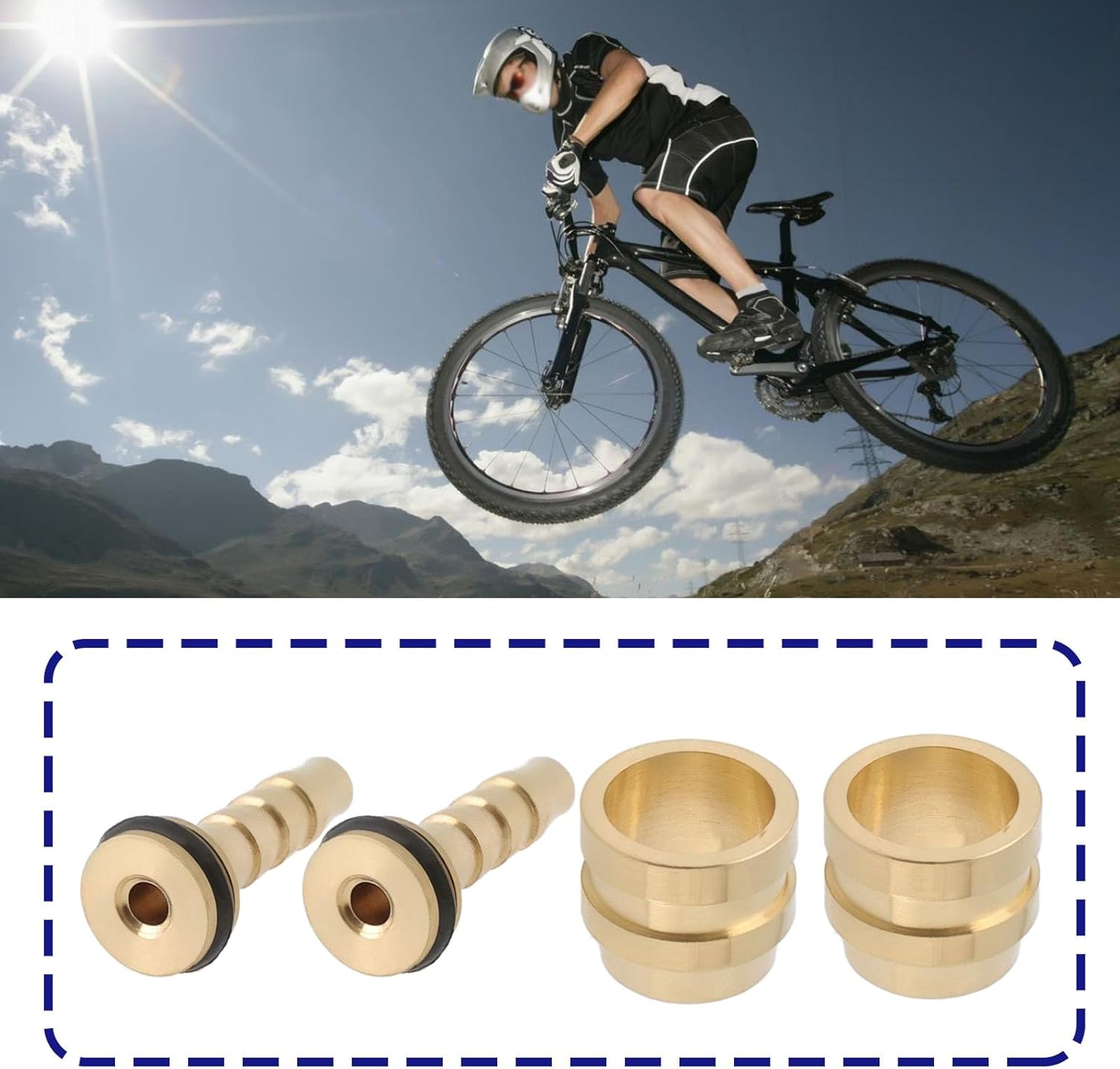 8 Set Bicycle Bike Hydraulic Disc Brake Hose Olive Brake Hose Insert Barb Screws Repair Kit Olive Connector Compatible with TEKTRO image number 2