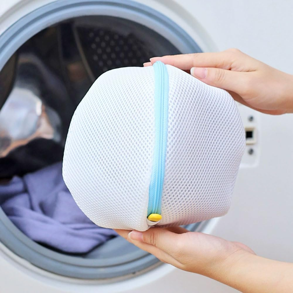 NUZAMAS 2PCS Mesh Net Laundry Bag for Bras, Delicates & Travel (White, Polyester, 20X13Cm) image number 3