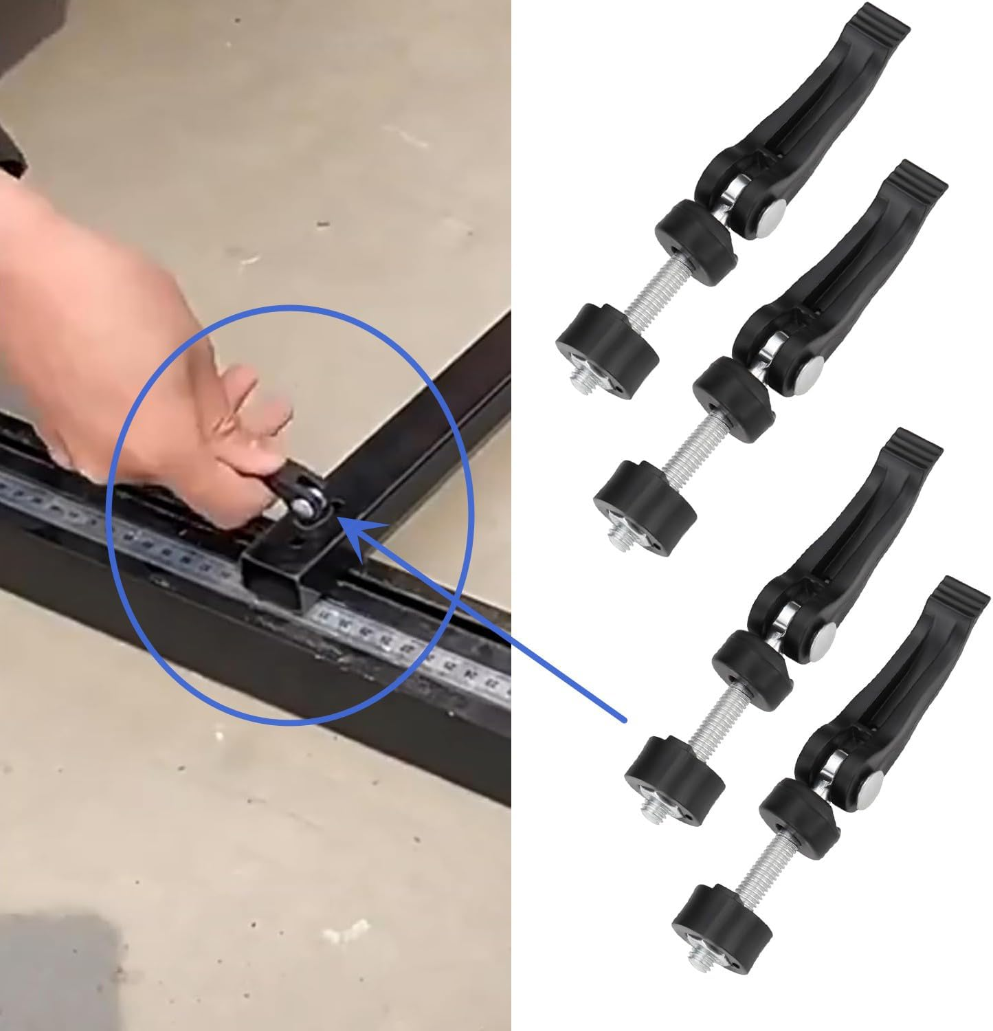 Yharnamite 4 Pcs Lawn Mower Handle Bolts, Lawnmower Fast Removal Screw Lawnmower Handle Quick Release Screw Suitable for Lawnmower and Push-Type Broach of Tile Cutter Repair Tool image number 6