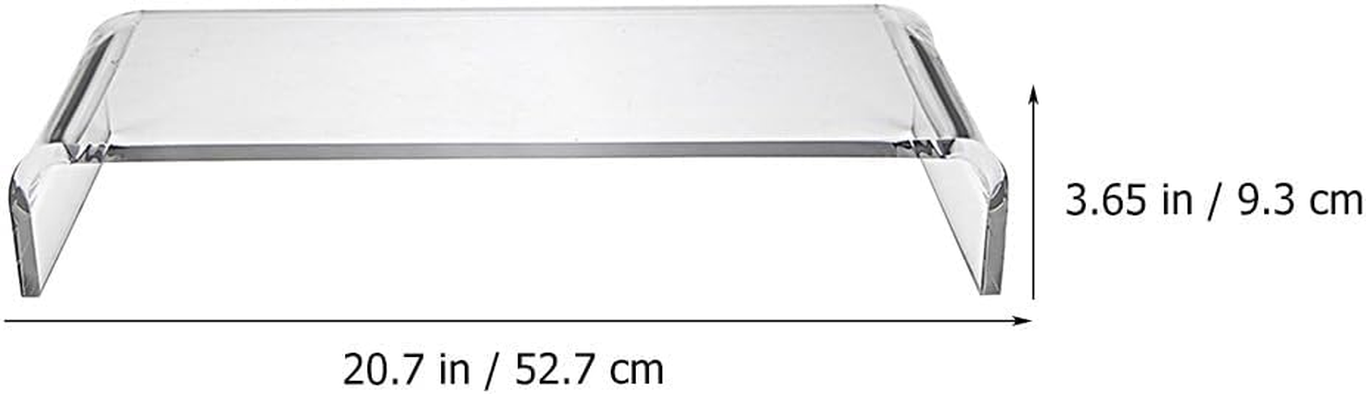 Mipcase Acrylic Monitor Stand for Desk : Transparent Monitor Riser Clear Shelf for Home Office Use, 20.71X7.47X3.65In image number 5