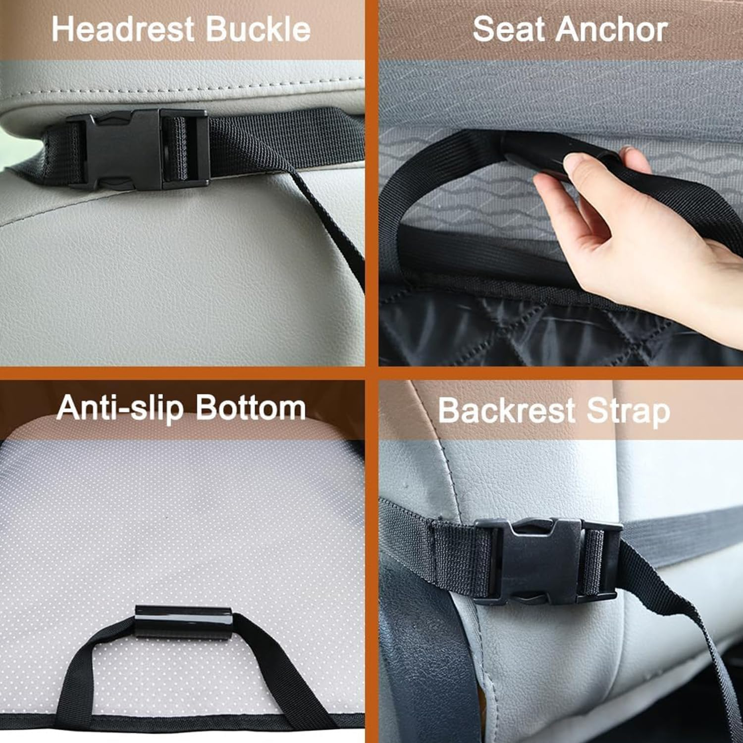 Non-Slip Front Seat Pet Car Seat Cover, Scratch-Proof Car Seat Protector for Dogs, Bucket Seat Cover for Trucks, Cars & Suvs image number 2