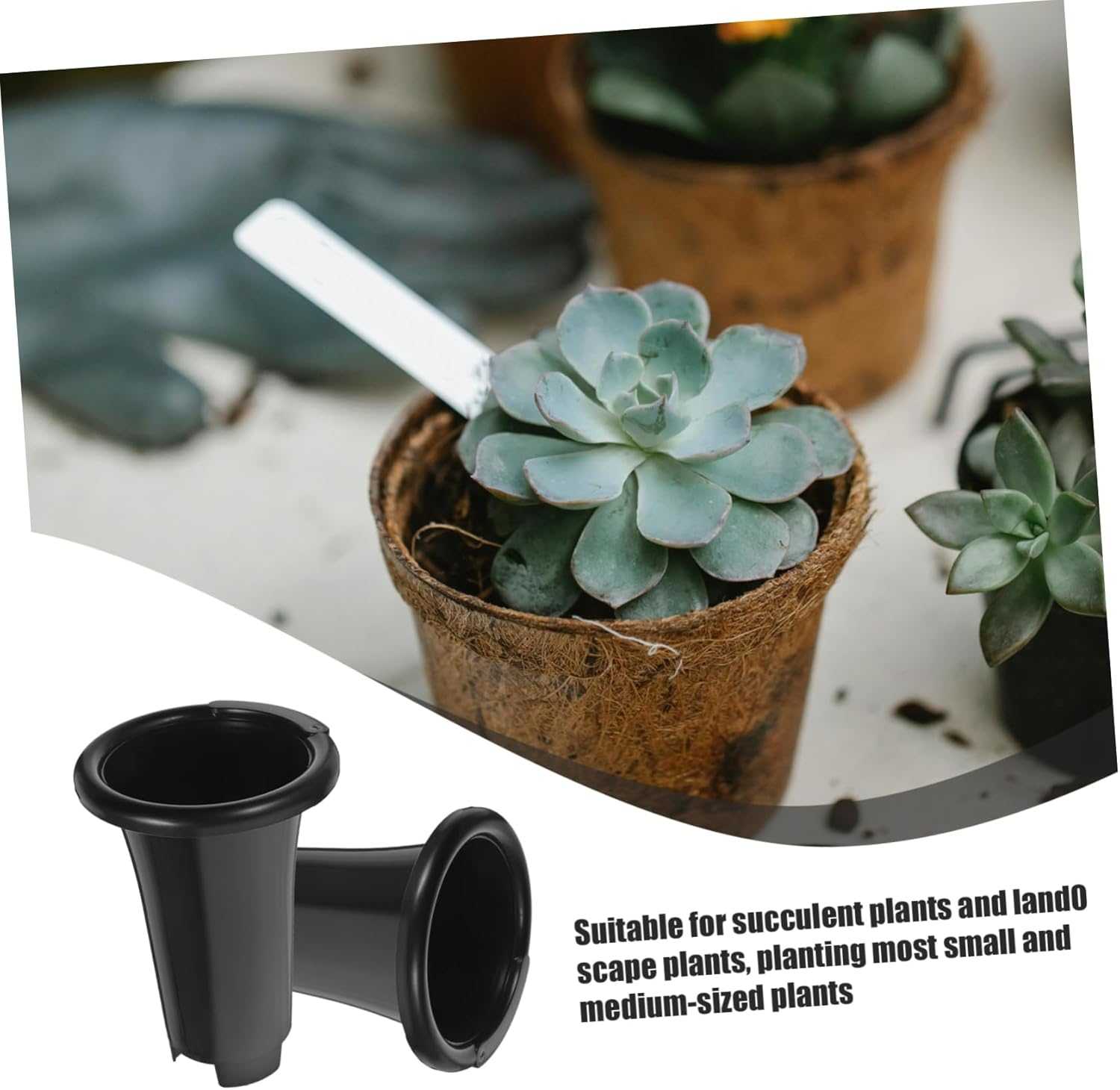 OFFSCH 12Pcs Large Gardening Pots Planting Pots Flower Drainage for Indoor Outdoor Flowers Holder Garden Supplies