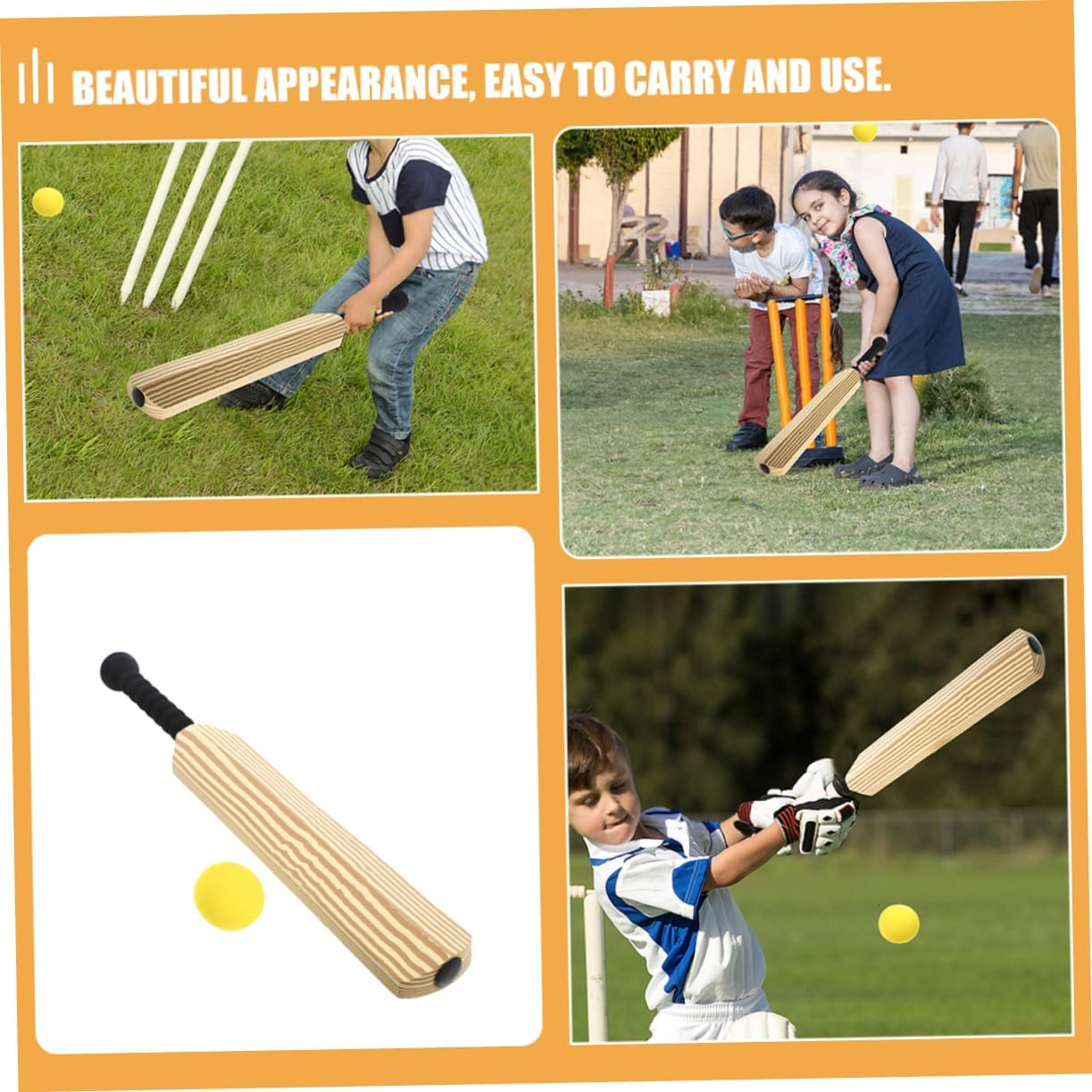 FOYTOKI 1 Set Bat Cricket Set Baseball Bat Foam Cricket Bat Cricket Bat Starter Interactive Baseball Kit Foam Baseball Stick Sports Baseball Kit Sports Bat Portable Bat for Baseball Eva image number 1