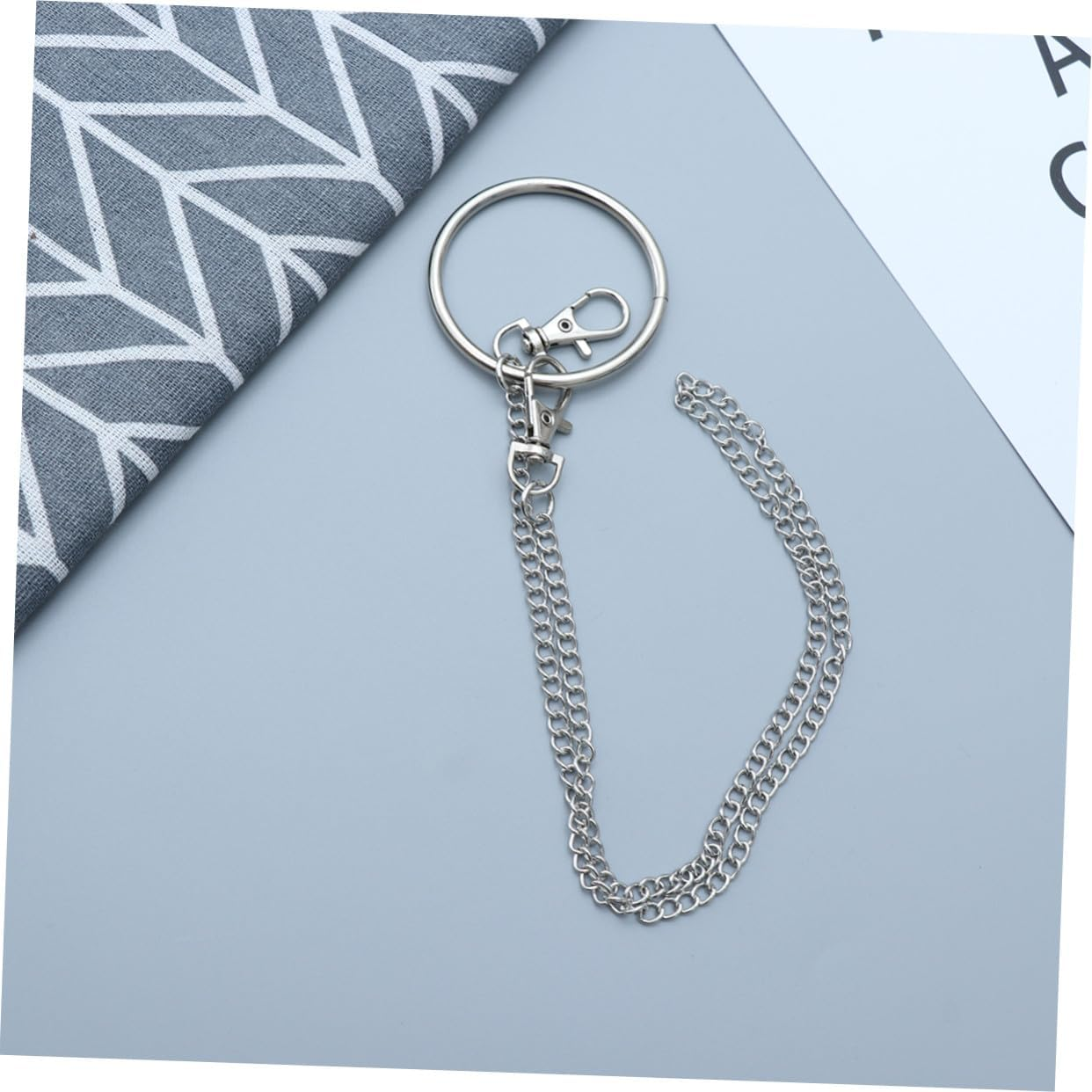 SEWACC Punk Wallet Chain for Pants Trousers Key Chain Silver Hip Hop Gothic Waist Accessory Stylish Jean Link for Men Women image number 1