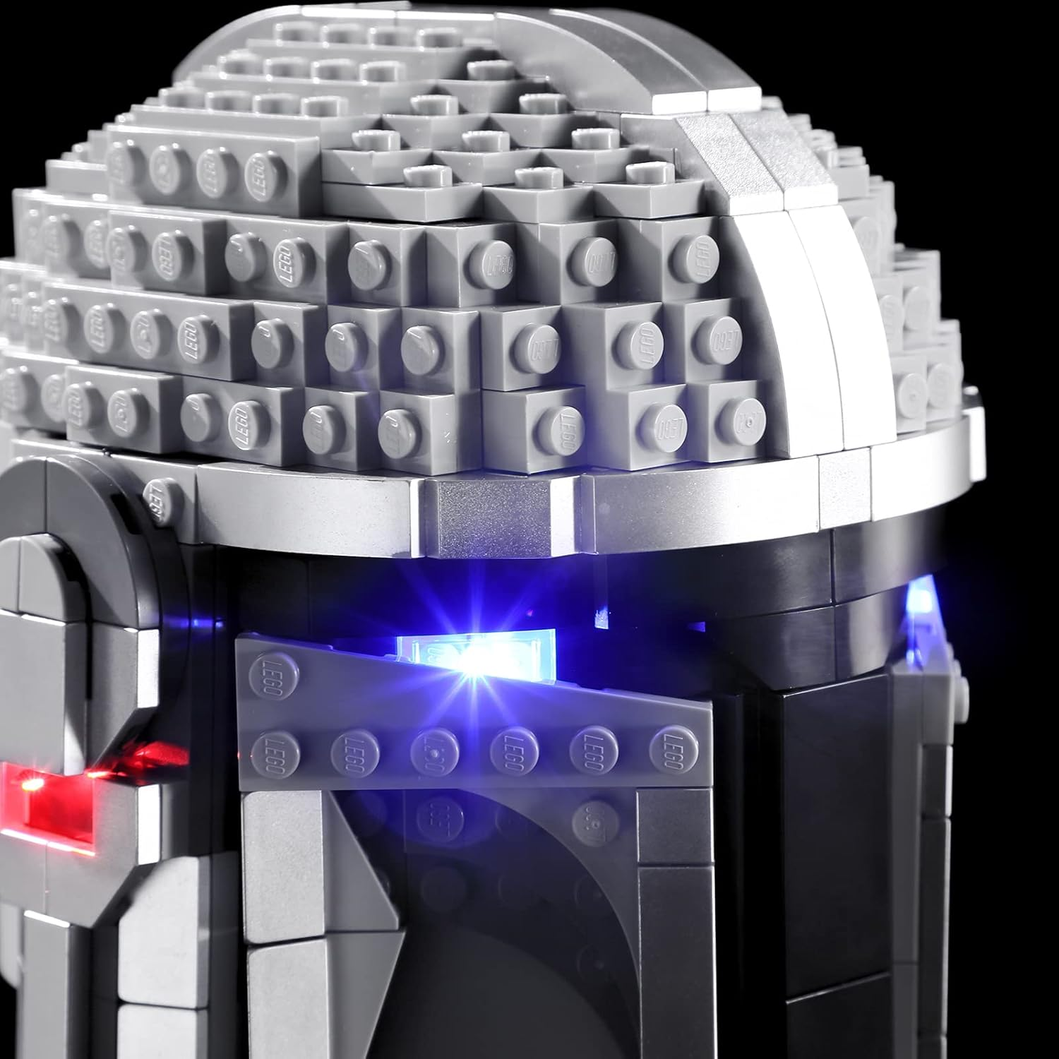 BRIKSMAX Led Lighting Kit for the Mandalorian Helmet - Compatible with  75328 Building Blocks Model- Not Include the  Set image number 4