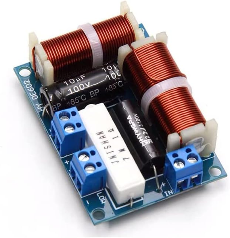 HOOCI 2PCS 2 Way 80W Speaker Treble Bass Frequency Divider Home Theater Hifi Stereo DIY Audio Crossover Filters image number 1