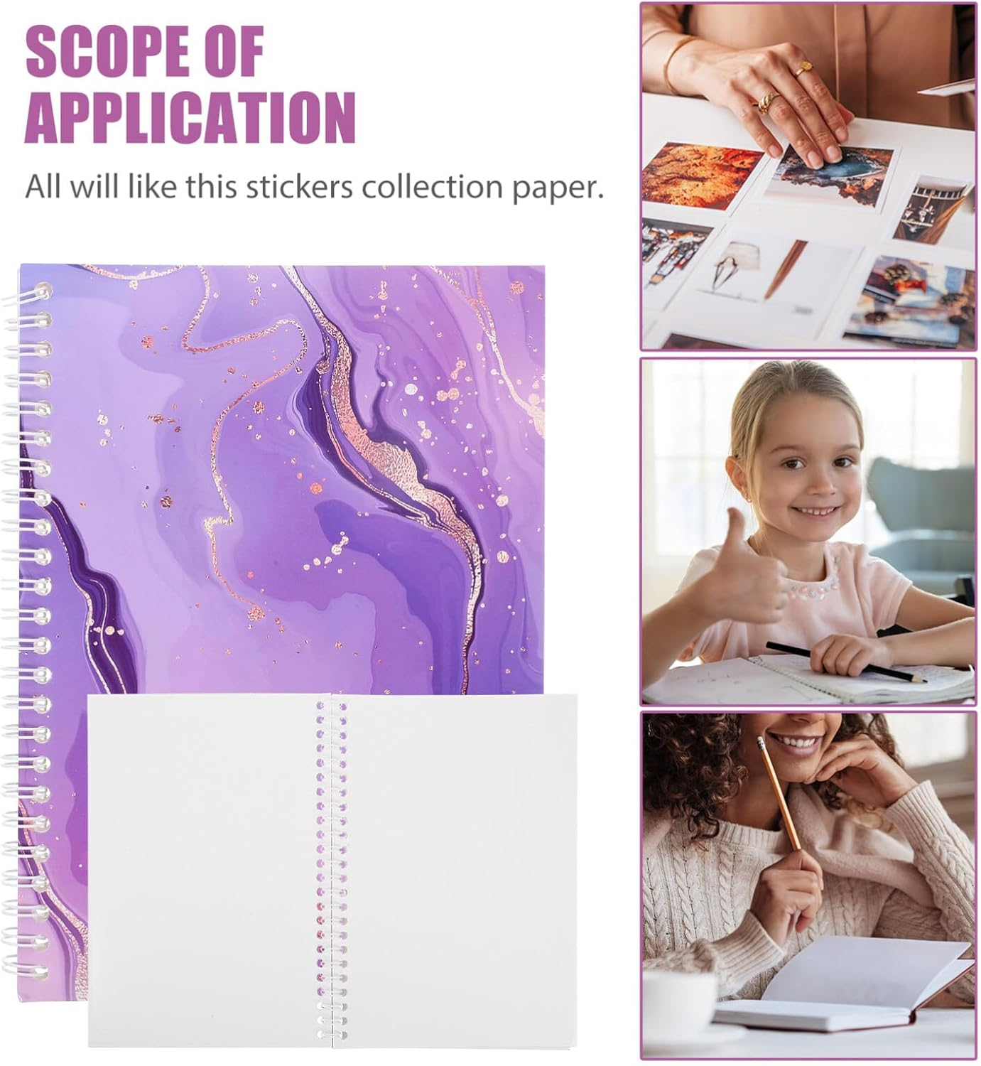 Decal Holder Portable Sticker Storage Book for Adults Double-Sided Release Paper Organizer and Practical Scrapbooking Helper for Collection - Picture 1 image number 5