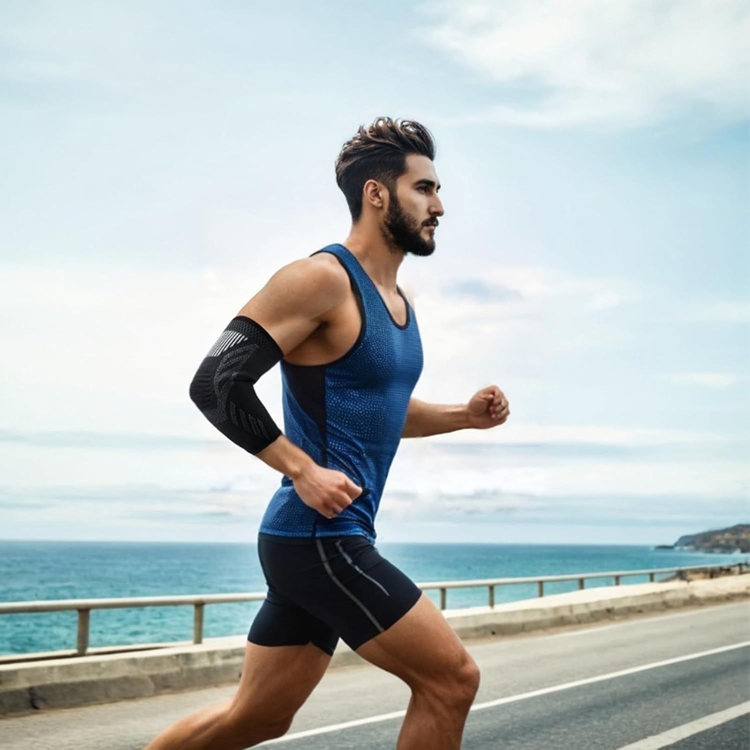 2-Pack（1Pair） Elbow Compression Sleeves for Tennis & Golfer'S Elbow Relief, Supports Recovery, Enhanced Performance for Men & Women, Ideal for Weightlifting & Sports Activities image number 2