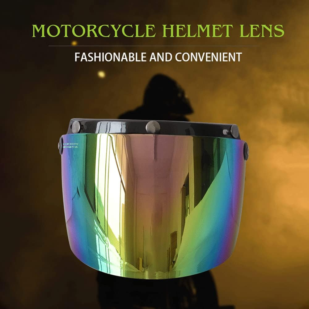 Mingzhe Motorcycle Anti-Uv Anti-Scratch Helmets Lens Fashion Visor Wind Shield Lens Universal for Standard 3-Snap Open Face Helmets image number 4