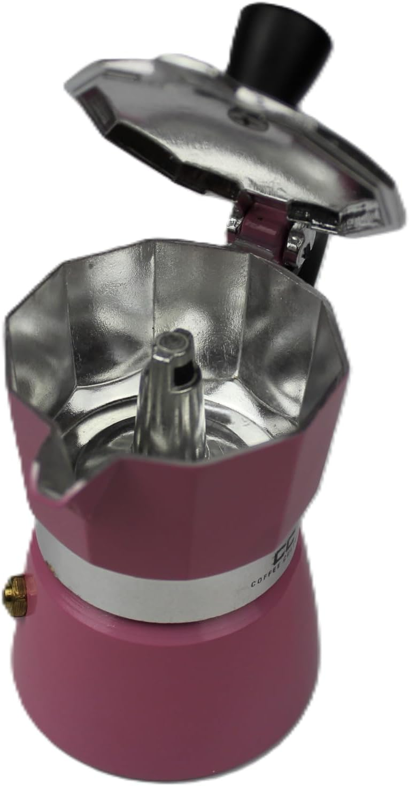 Coffee Culture Stovetop Coffee Maker, 1 Cup Size, Pink