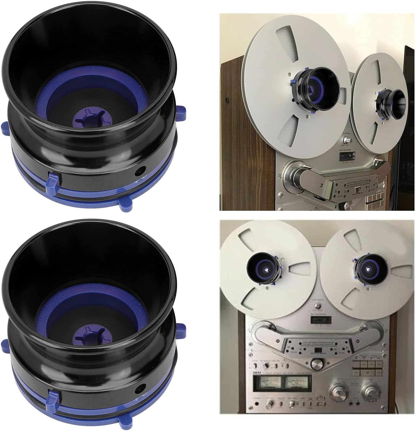 Gugxiom Nab Hub Adapters, Polished Aluminum Alloy Universal Loading Device 10 Inch Opener for Studer Revox for Akai (Black)