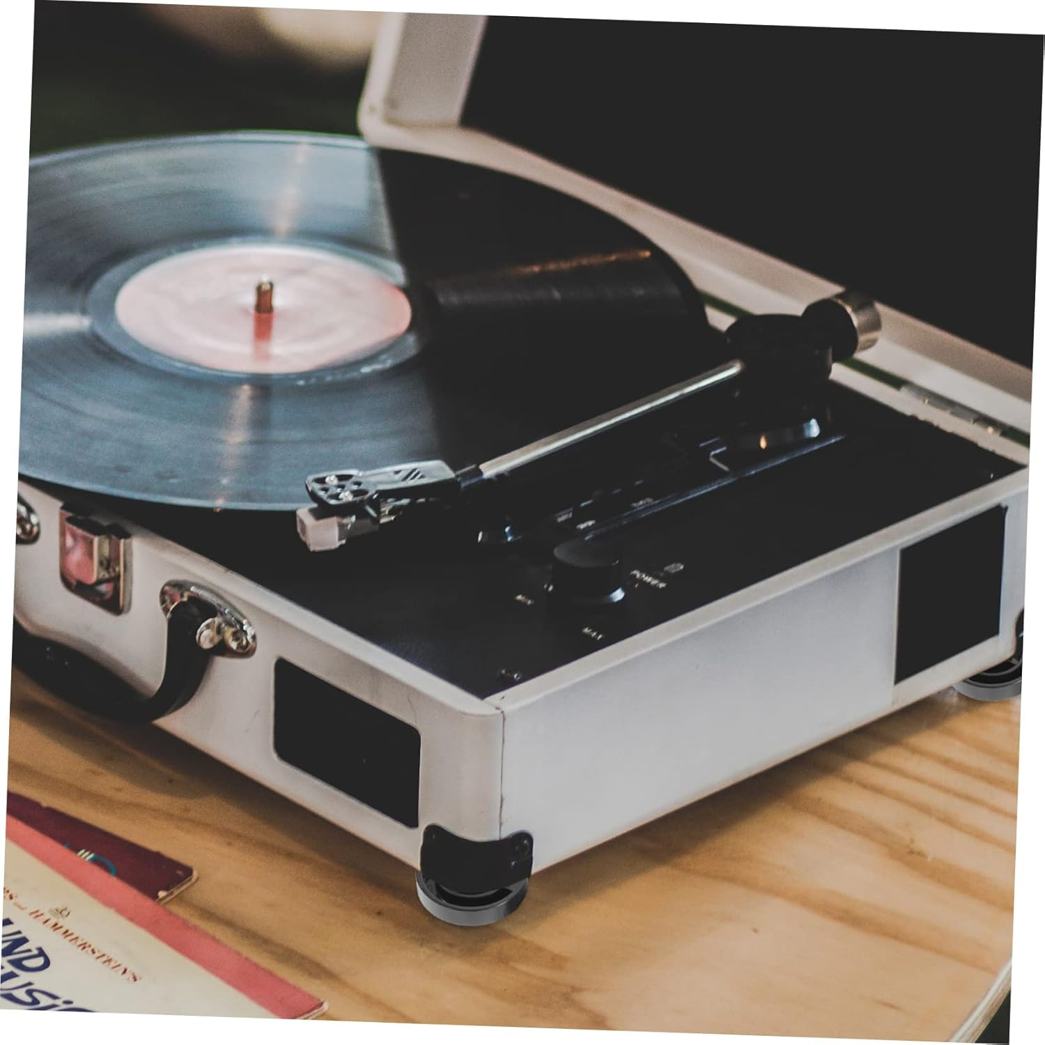 QUMIIRITY 4Pcs Black Metal Speaker Isolation Feet Pads, Vibration Dampers and Shockproof Spikes for Hifi Amplifiers, Subwoofers, and Audio Equipment, 40X12Mm, Suitable for Home Theater Sound Systems image number 4