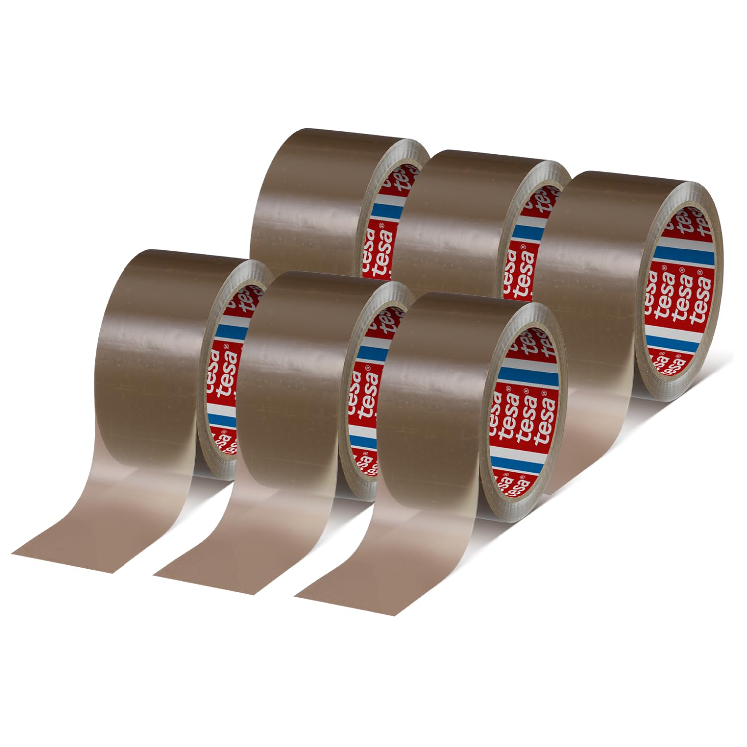 Tesa Pack 4280 PP Packaging Tape in Pack of 6 - Universal Adhesive Tape for Packing Parcels and Boxes - Brown - 6 Rolls Each 66 M X 50 Mm image number 6