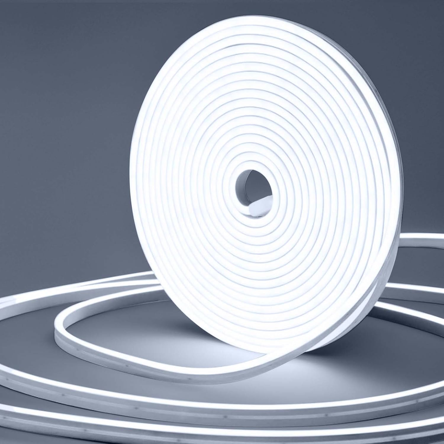 Langplus+ LED Neon Strip Lights 10M Dimmable 1200 Leds Warm White 2700K 24V LED Neon Rope Light IP65 Waterproof Silicone Flexible Neon Light Strips for Bedroom Kitchen Bar Outdoor Indoor Decor