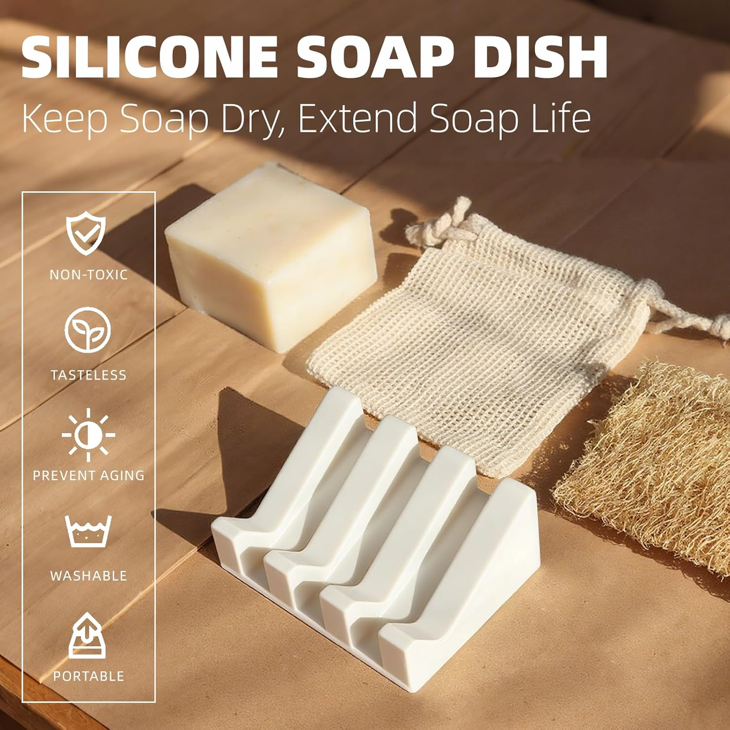 Soap Dish 2 Pcs Soap Holder Piano-Shaped for Bathroom, Kitchen, Soap Organizer, save Space and Keep Things Tidy image number 5