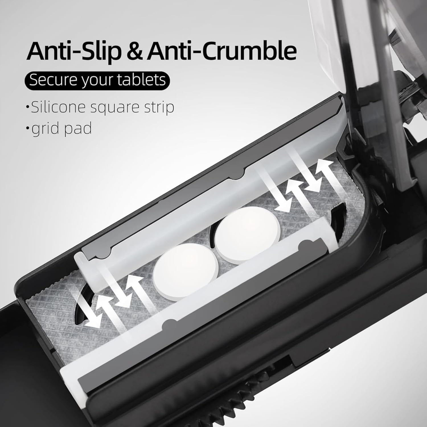 Tiny Pill Splitter Cutter - Adjustable Multi-Tool for Small & Large Pills, Tablets, Medicine. Portable Crusher with Steel Blade, Quarter Slicer for Precise Dose Professional Pill Splitters image number 6