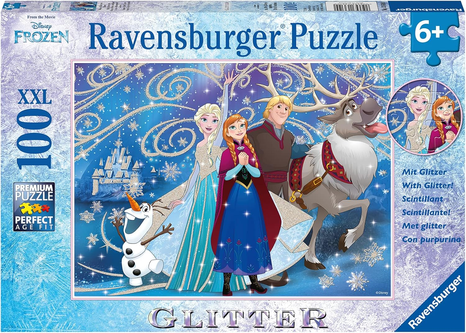 Ravensburger - Disney Frozen Glittery Puzzle Snow