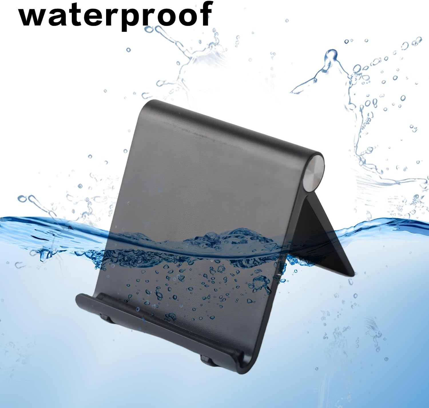 Adjustable Tablet Stand &ndash; Portable Desktop Holder Compatible with Ipad Pro/Air/Mini, Iphone 16 Pro Max, Samsung Galaxy, Kindle & Other 4.7''&ndash;11'' Devices (Black) image number 1