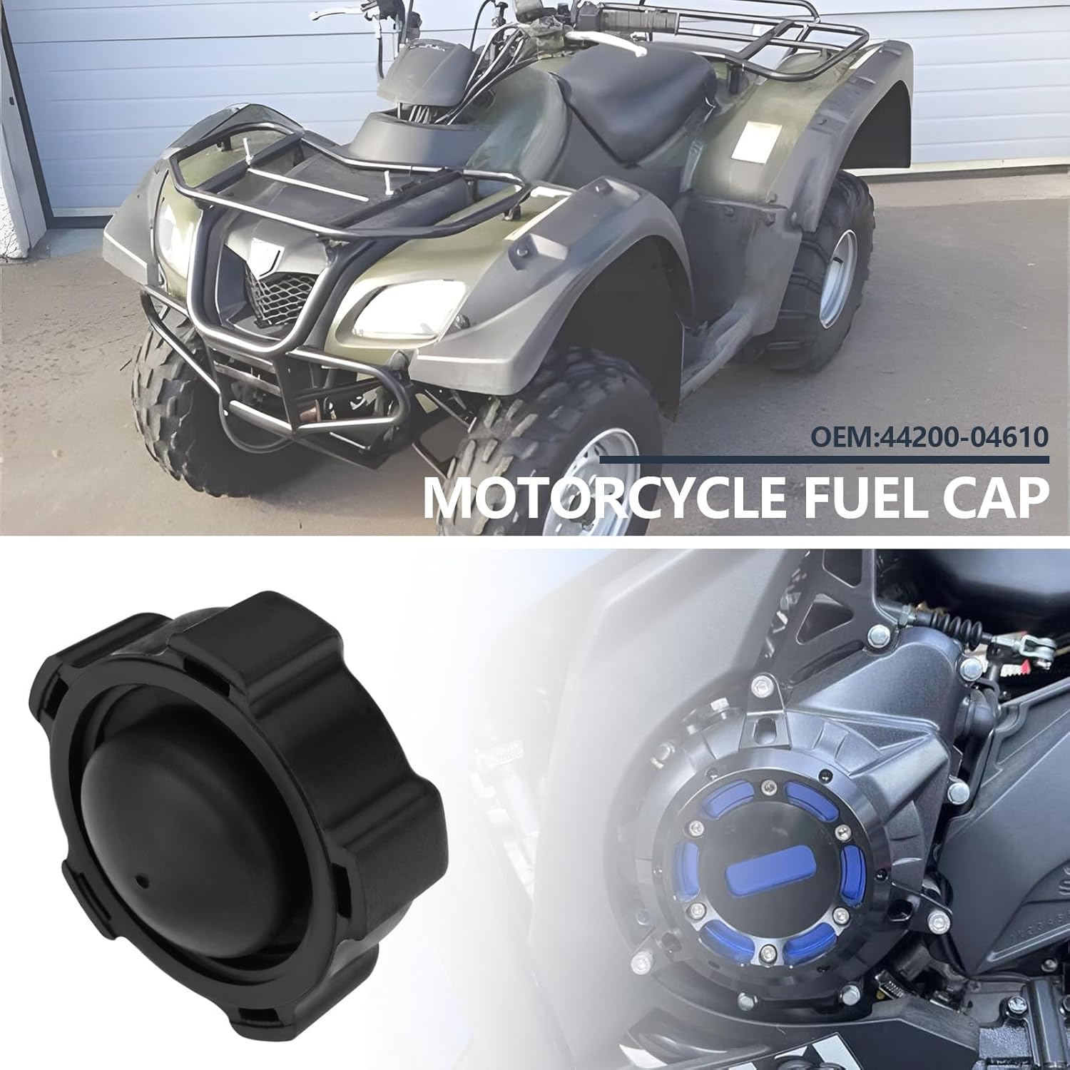 SG Store LT50 Leakproof Petrol Fuel Tank Cap Lid Fuel Gas Tank Cap Compatible with Suzuki Quadrunner LT 50 1984-1987 Quad Ref 44200-04610-00 image number 3