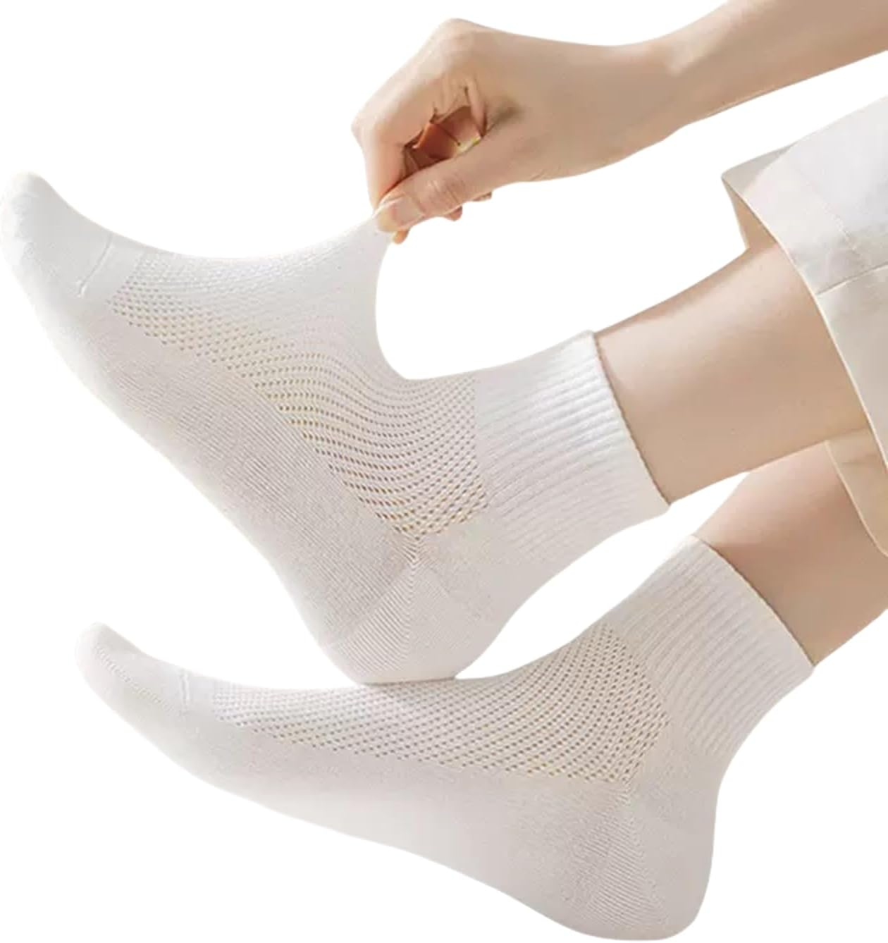 20 Pairs of Disposable Socks, Breathable Cotton Socks, Portable Compressed Design for Travel & Daily Wear (Men & Women) image number 4