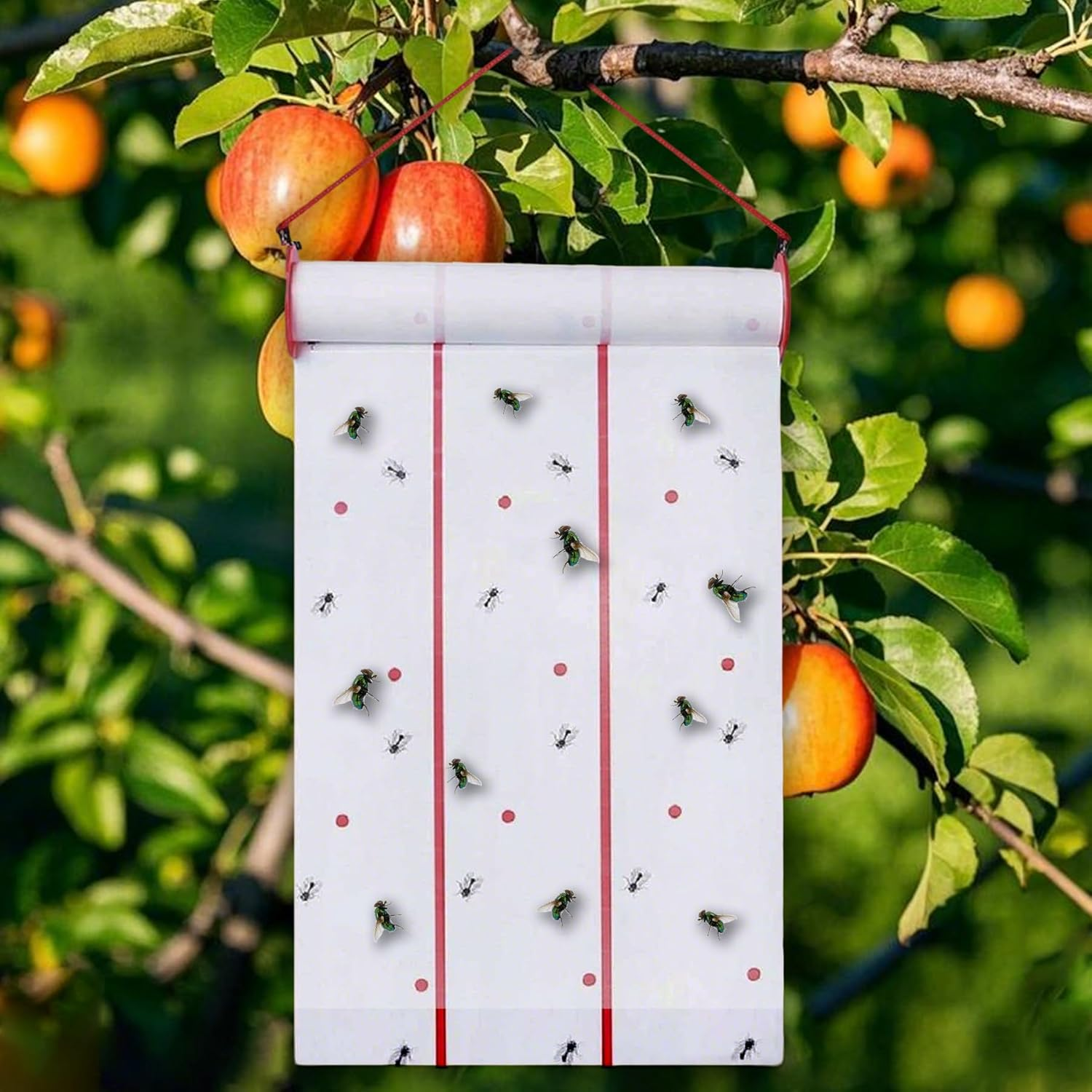 Fly Trap Sticky Paper Roll &ndash; Set of 2 Extra Long & Wide Fly Paper Rolls for Indoor & Outdoor Use &ndash; Fly & Bug Trap for Home, Farm, Garden, Plants &ndash; Safe, Effective, Easy-To-Use Pest Control