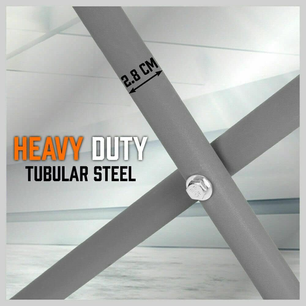 HORUSDY Automotive Panel Stand, Folding Fender Stand, 225Kg Capacity, Adjustable Hight 43-86Cm, Powder-Coated Tubular Steel, Rubber Feet, for Garages, Repair Shops, and DIY image number 5