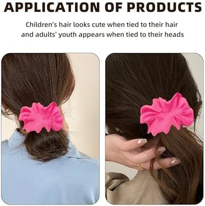 4Pcs Neon Scrunchies for Hair - 80S Neon Hair Accessories Soft Hair Scrunchy Solid Colors Elastic Hair Bands Neons Hair Ties Ponytail Holder for 80S Party Accessories Women