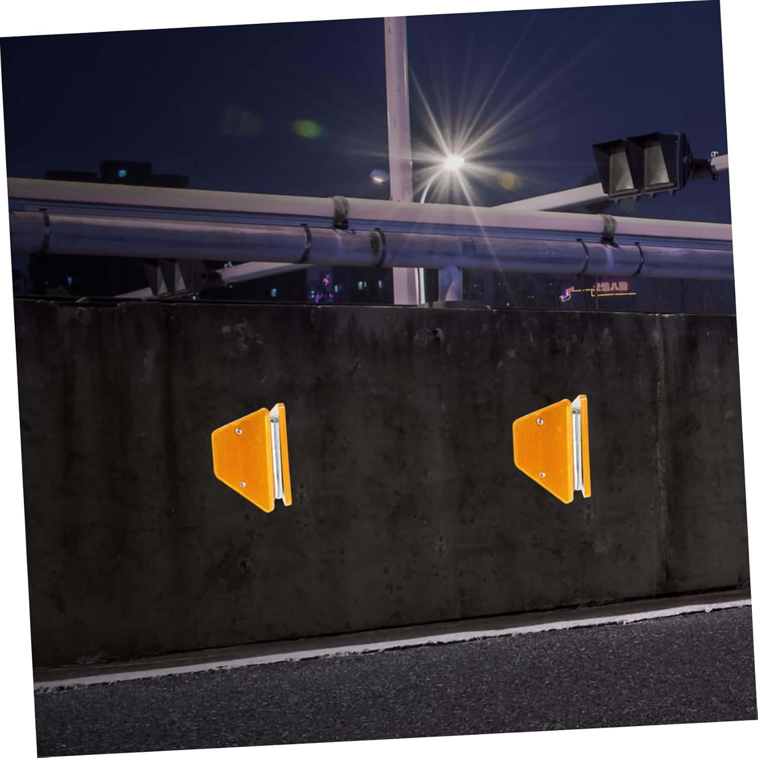CHILDWEET 2Pcs Sturdy Road Reflectors for Guardrail Delineators Reflective Road Markers Night Safety Indicators image number 6