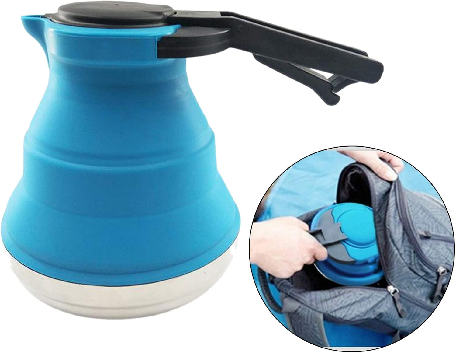 Camping Collapsible Kettle Teapot Coffee Pot Indoor and Outdoor Camping Hiking Picnic Sports for Backpacking Induction Cooker Kitchen Cookware image number 4